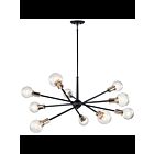 Lustre à 1 étage Kichler Armstrong 43119BK 10-lumières 100W noir