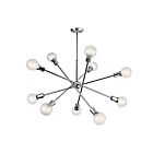 Lustre à 1 étage Kichler Armstrong 43119CH 10-lumières 100W chrome
