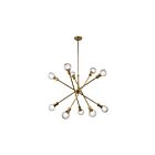 Lustre à 1 étage Kichler Armstrong 43119NBR 10-lumières 100W laiton naturel