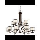 Lustre à 2 étages Kichler Tallie 43151MIZ 12-lumières 60W poussière de bronze