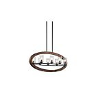Lustre ovale Kichler Grand 43191AUB 8-lumières 60W teint châtain