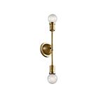 Applique murale Kichler Armstrong 43195NBR 2-lumières 60W laiton naturel