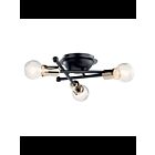 Plafonnier Kichler Armstrong 43196BK 3-lumières 100W noir