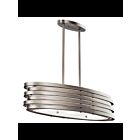 Lustre ovale Kichler Roswell 43303NI 3-lumières 100W nickel brossé
