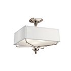 Plafonnier semi-encastré Kichler Arlo 43309CLP 3-lumières 100W étain classique