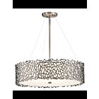 Lustre rond Kichler 43347CLP 4-lumières 100W étain classique