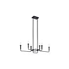 Lustre à 1 étage Kichler Alden 43362BK 6-lumières 60W noir