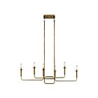 Lustre linéaire Kichler Alden 43362NBR 6-lumières 60W laiton naturel