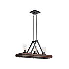 Lustre linéaire Kichler Colerne 43433AUB 3-lumières 100W teint châtain