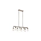Lustre linéaire Kichler Braelyn 43457CLP 8-lumières 60W étain classique