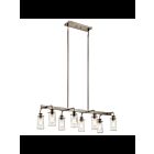 Lustre linéaire Kichler Braelyn 43457CLP 8-lumières 60W étain classique