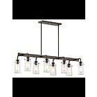 Lustre linéaire Kichler Braelyn 43457OZ 8-lumières 60W vieux bronze