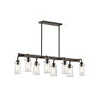 Lustre linéaire Kichler Braelyn 43457OZ 8-lumières 60W vieux bronze