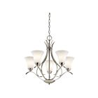 Lustre à 1 étage Kichler Keiran 43504NI 5-lumières 100W nickel brossé