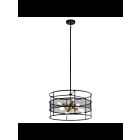 Lustre rond Kichler Piston 43594BK 6-lumières 75W noir