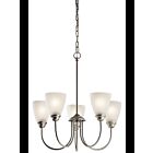 Lustre à 1 étage Kichler Jolie 43638NI 5-lumières 100W nickel brossé