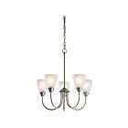 Lustre à 1 étage Kichler Jolie 43638NI 5-lumières 100W nickel brossé