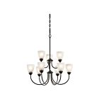 Lustre à 2 étages Kichler Jolie 43639OZ 9-lumières 100W vieux bronze