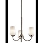 Lustre à 1 étage Kichler Aubrey 43664NI 3-lumières 100W nickel brossé