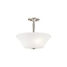 Plafonnier semi-encastré à LED Kichler Aubrey 43669NIL18 3-lumières 10W nickel brossé