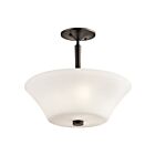 Plafonnier semi-encastré à LED Kichler Aubrey 43669OZL18 3-lumières 10W vieux bronze