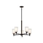 Lustre à 1 étage Kichler Shailene 43671OZ 5-lumières 100W vieux bronze