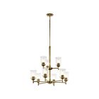 Kichler 43672NBRCLR 9-Lumières 900W Laiton naturel Lustre