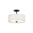 Plafonnier semi-encastré Kichler Shailene 43675BK 3-lumières 300W Noir