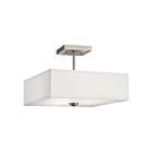 Plafonnier semi-encastré Kichler Shailene 43691NI 3-lumières 75W nickel brossé
