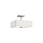 Plafonnier semi-encastré Kichler Shailene 43691NI 3-lumières 75W nickel brossé