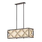 Lustre linéaire Kichler Cahoon 43774AVI 3-lumières 100W fer d'enclume