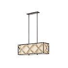 Lustre linéaire Kichler Cahoon 43774AVI 3-lumières 100W fer d'enclume