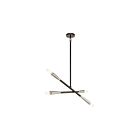 Lustre à 1 étage Kichler Branches 43794BK 4-lumières 60W noir