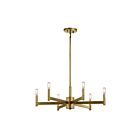 Lustre à 1 étage Kichler Erzo 43859NBR 6-lumières 60W laiton naturel