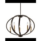 Lustre rond Kichler Elata 43871OZ 5-lumières 60W vieux bronze