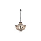 Lustre à 1 étage Kichler Brisbane 43891DBK 6-lumières 60W noir vieilli