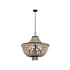 Lustre à 1 étage Kichler Brisbane 43892DBK 8-lumières 60W noir vieilli
