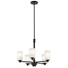 Lustre à 1 étage Kichler Joelson 43923OZ 5-lumières 100W vieux bronze