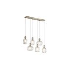 Lustre linéaire Kichler Riviera 43950NI 6-lumières 75W nickel brossé
