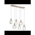 Lustre linéaire Kichler Riviera 43950NI 6-lumières 75W nickel brossé