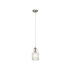 Mini suspendu Kichler Riviera 43957NI 1-lumière 75W nickel brossé
