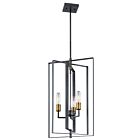Suspendu de foyer Kichler Taubert 43983BK 3-lumières 100W noir