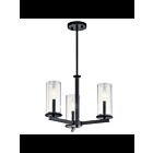 Lustre à 1 étage Kichler Crosby 43997BK 3-lumières 60W noir