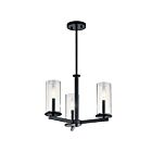 Lustre à 1 étage Kichler Crosby 43997BK 3-lumières 60W noir