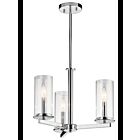 Lustre à 1 étage Kichler Crosby 43997CH 3-lumières 60W chrome