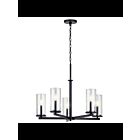 Lustre à 1 étage Kichler Crosby 43999BK 5-lumières 60W noir