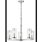 Lustre à 1 étage Kichler Crosby 43999CH 5-lumières 60W chrome