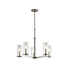 Lustre à 1 étage Kichler Crosby 43999NI 5-lumières 60W nickel brossé