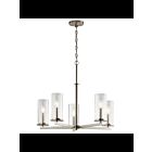 Lustre à 1 étage Kichler Crosby 43999NI 5-lumières 60W nickel brossé