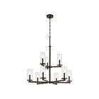 Kichler 44014OZ 9-Lumières 540W Bronze ancien Lustre